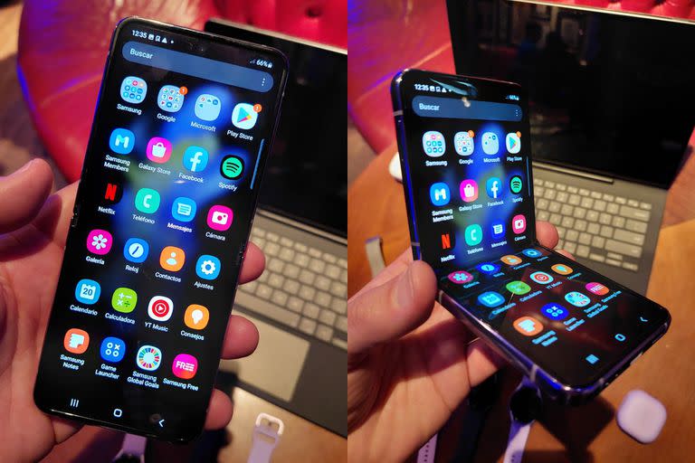 El diseño del Galaxy Z Flip4 es el mismo que el del modelo del año pasado, aunque un poco más angular