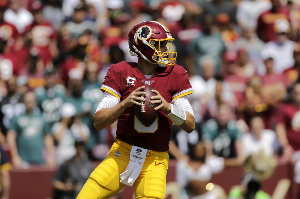 Kirk Cousins thought his arm was going forward on a key fumble call against the Eagles. (AP)