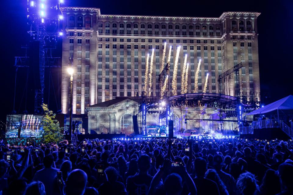 Jack White performs during "Live From Detroit: The Concert at Michigan Central" in the Corktown neighborhood of Detroit on Thursday, June 6, 2024.