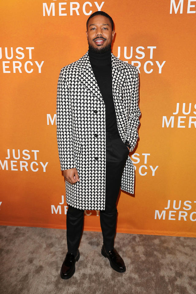 Michael B. Jordan wore Burberry suit @ “Nope” LA Premiere