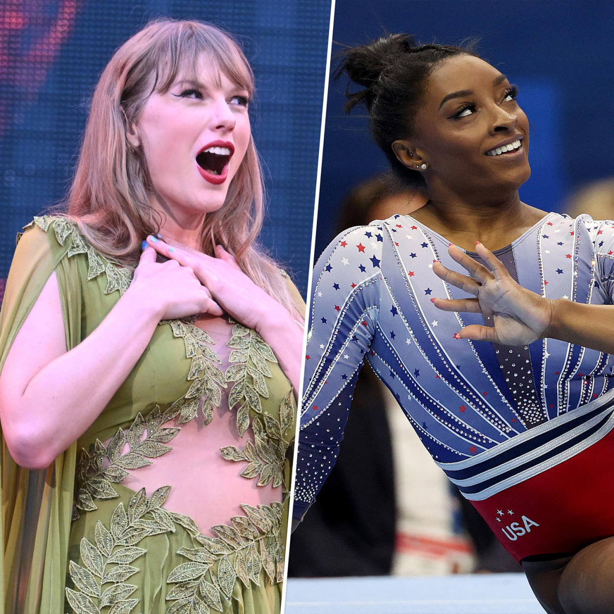 Taylor Swift reacts to Simone Biles’ floor routine featuring her song