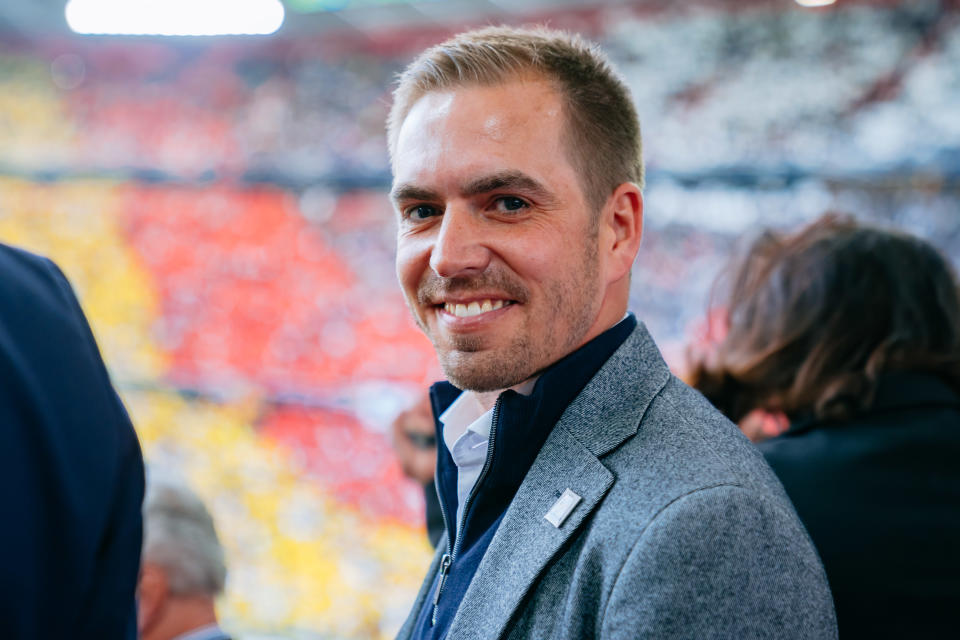 MUNICH, GERMANY - JUNE 07: Philipp Lahm attends the Club of Former National Players prior to the UEFA Nations League League A Group 3 match between Germany and England at Allianz Arena on June 07, 2022 in Munich, Germany. (Photo by Thomas Niedermueller/Getty Images for DFB)