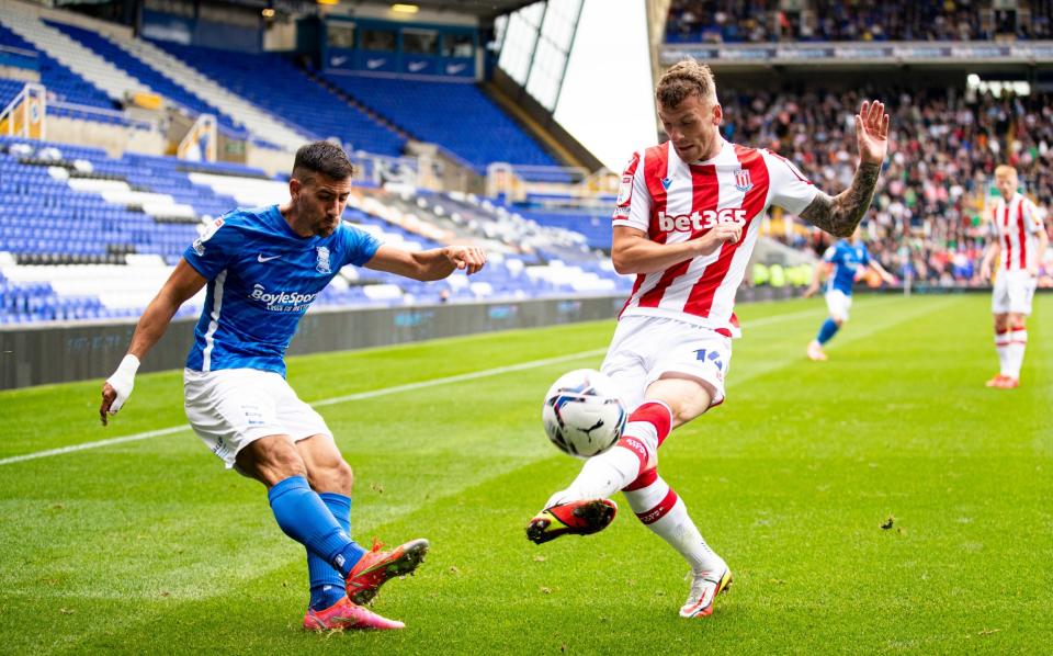 Maxime Colin of Birmingham City during the Sky Bet Championship match between Birmingham City and Stoke City - Getty Images