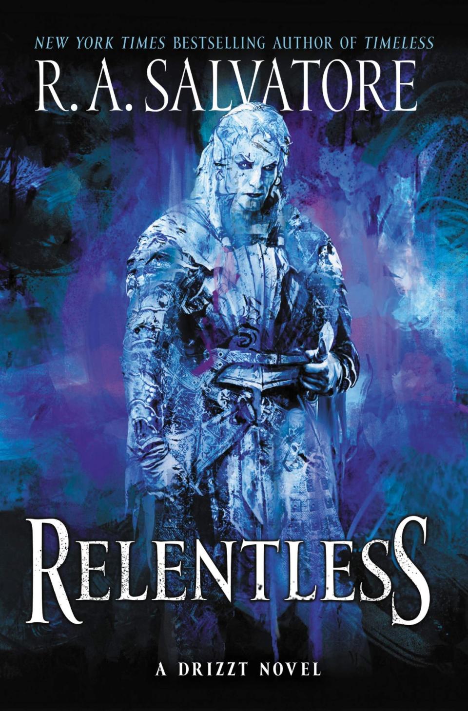 Relentless book cover featuring Drizzt Do'Urden