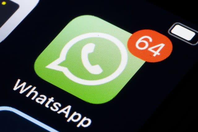 BERLIN, GERMANY - FEBRUARY 25: The Logo of instant messaging service WhatsApp is displayed on a smartphone on February 25, 2018 in Berlin, Germany. (Photo by Thomas Trutschel/Photothek via Getty Images)