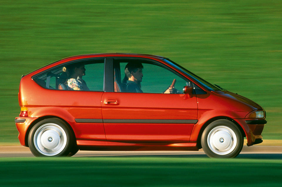 <p>The smallest cars are often the most innovative, and so it was here with a concept first seen in 1991 then reimagined for 1993. While the first iteration came with electric propulsion only, a redesign two years later led to three powertrains being engineered: petrol, electric and petrol-electric hybrid, and a <strong>lightweight aluminium bodyshell</strong> to cut weight.</p><p>This concept was important as it showed the world what a <strong>small </strong>BMW could look like, at a time when the company – like its main German rivals – were associated with conventional saloons.</p><p>It’s said that this car might have been made production had the company not instead bought <strong>Rover</strong>, and concluded it could do BMW’s small cars instead; that didn’t end well, but BMW did at least get <strong>Mini</strong> from its misadventure, which has flown the small car flag for the company since. We finally got a small BMW-badged car with the first <strong>1 Series</strong> of 2004.</p>