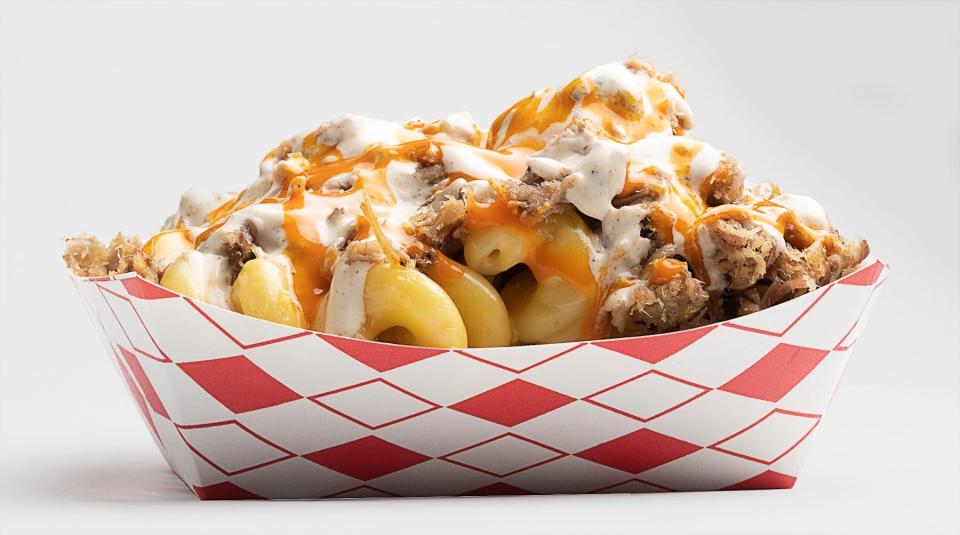 Buffalo Pork-n-Mac, available at the 2023 Indiana State Fair