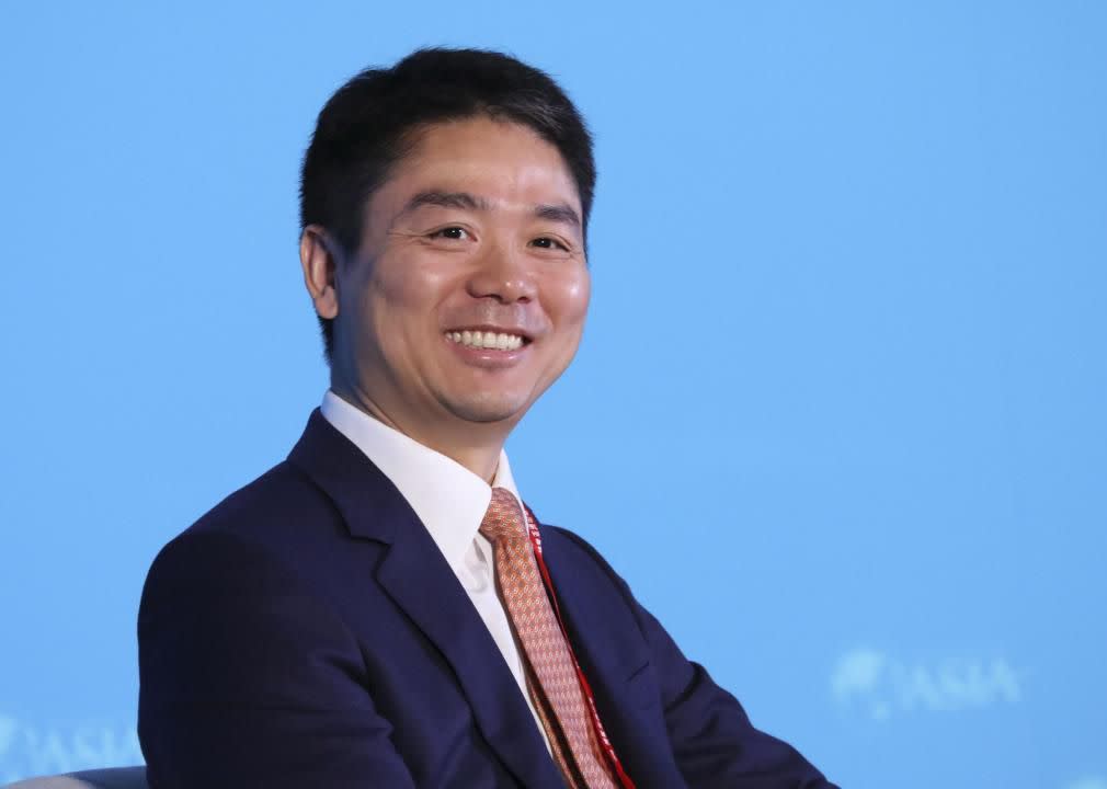 86. Richard Qiangdong Liu | Net worth: $20.1 billion - Source of wealth: e-commerce - Age: 47 - Country/territory: China | In 1998 Richard Qiangdong Liu founded JD.com, an e-commerce giant. Liu is known to recount that he grew up so poor his family could only afford meat once or twice a year, and that local villagers raised $70 for him to attend college. He also has been known to don a company uniform and help make bicycle deliveries once a year. (VCG/Getty Images)