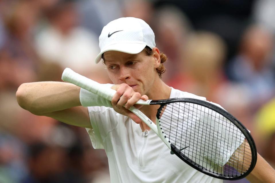 Sinner was beaten in straight sets on his first Wimbledon semi-final (Getty Images)