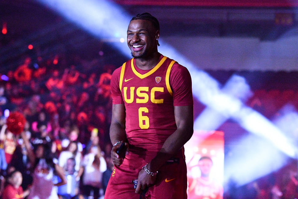 Bronny James experienced cardiac arrest during a workout with the Trojans earlier this summer. 