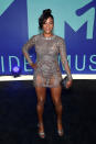 <p>Tiffany Haddish from <em>Girls Trip</em> wore a sheer silver super-mini dress. (Photo: Getty Images) </p>