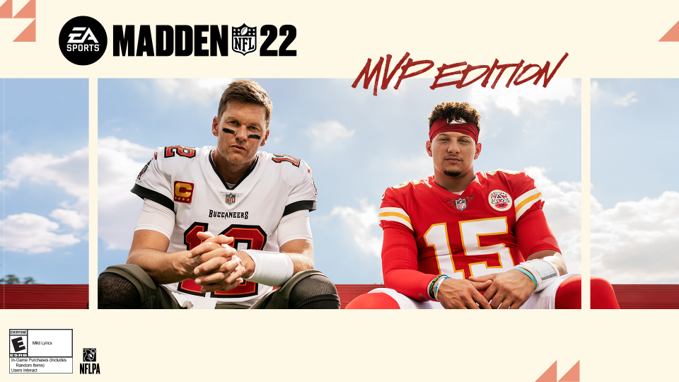 Tom Brady and Patrick Mahomes share in "Madden NFL 22" cover honors after meeting in Super Bowl 55.