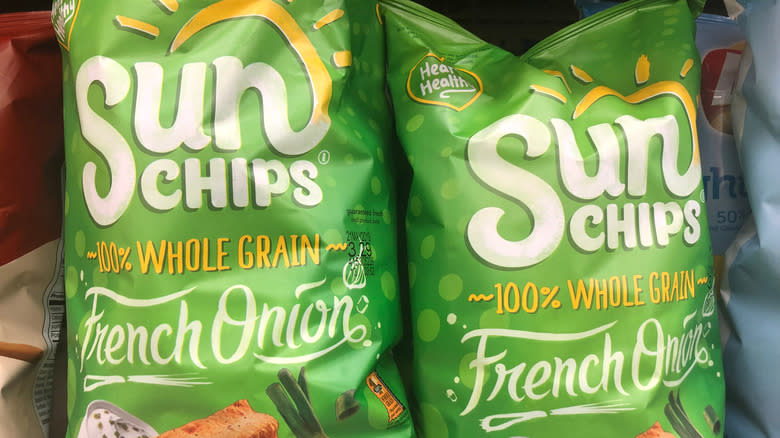 SunChips in a grocery store display