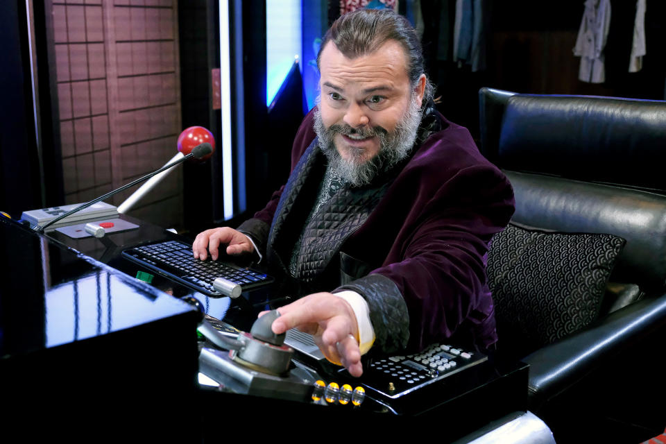 <p>Executive producer Jack Black serves as Game Master on <i>Celebrity Escape Room</i>, an upcoming special that'll take place on NBC's Red Nose Day on May 21 at 8 p.m. ET on NBC.</p>