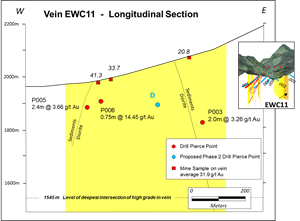 Vein EWC11 - Longitudinal Section.