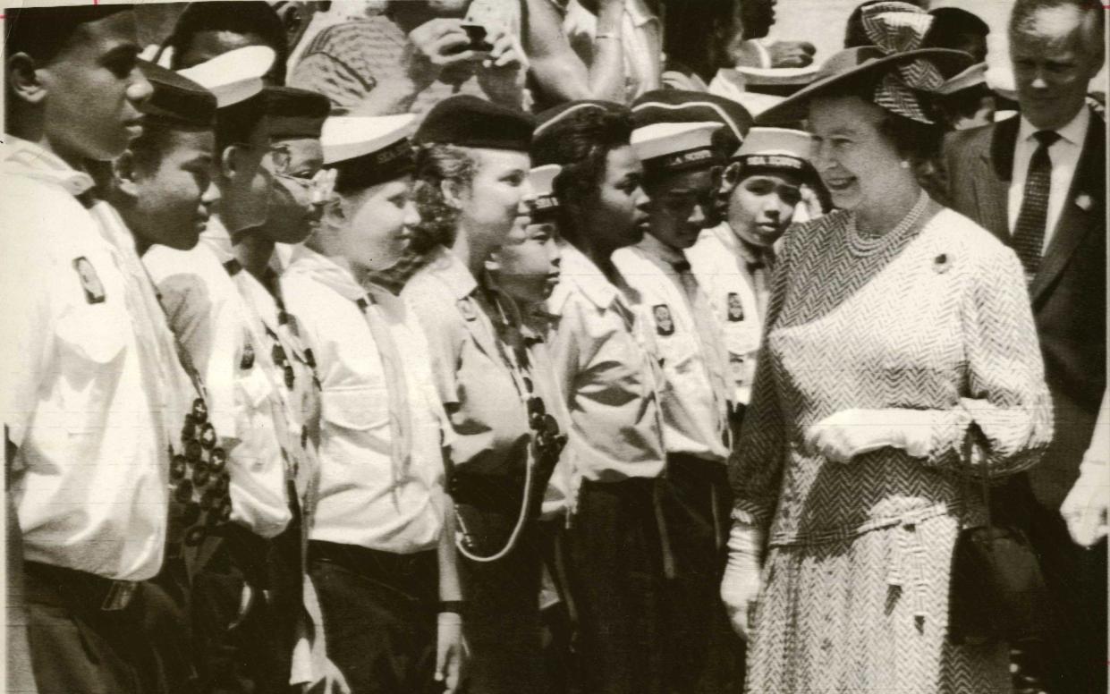 The Queen on a visit to Barbados in 1989 - REUTERS