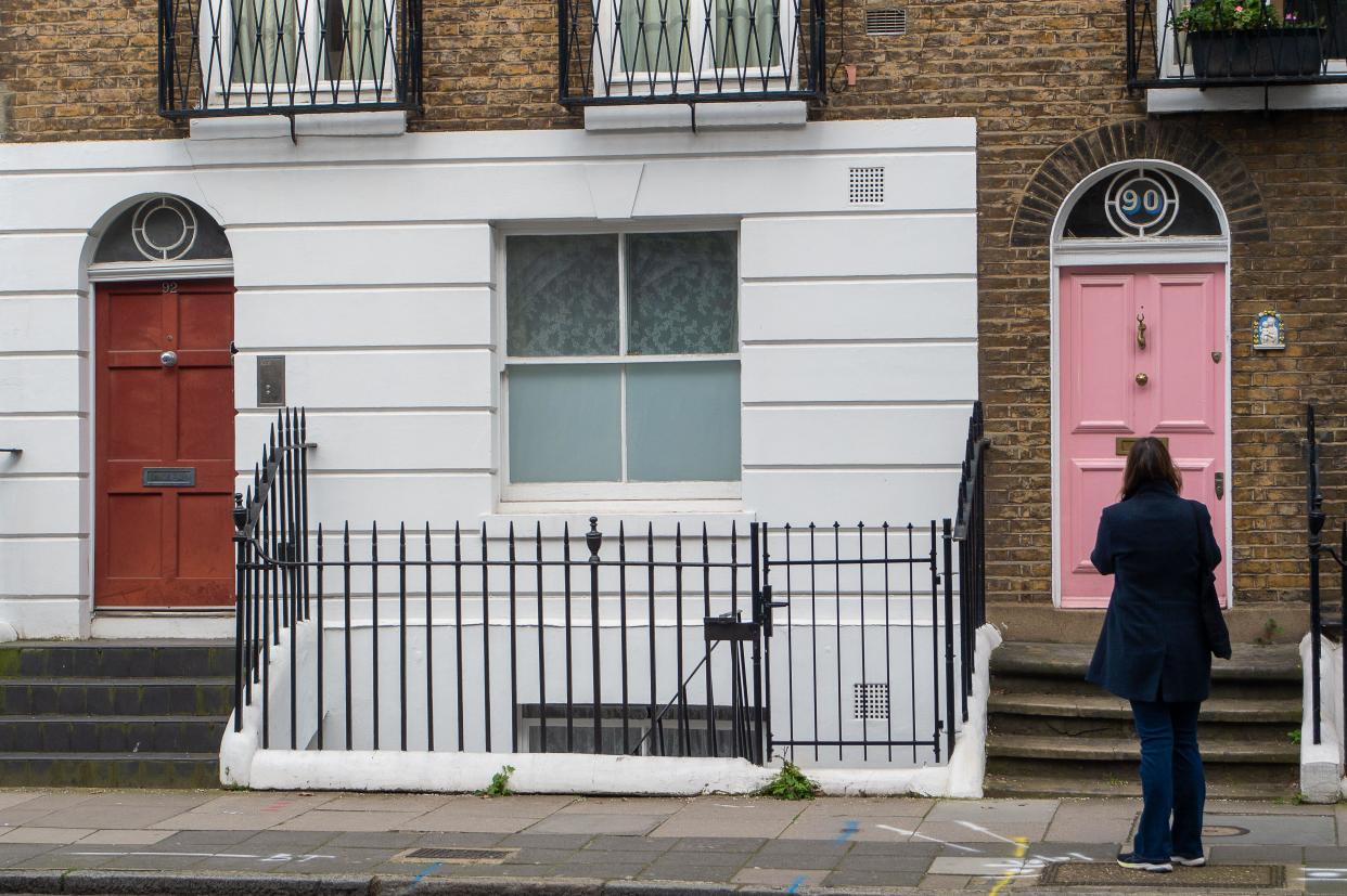 mortgage Westminster, London, UK. 26th March, 2024. Pretty terraced houses in Maunsel Street, Westminster, London. Property prices are reported to be rising again. Credit: Maureen McLean/Alamy