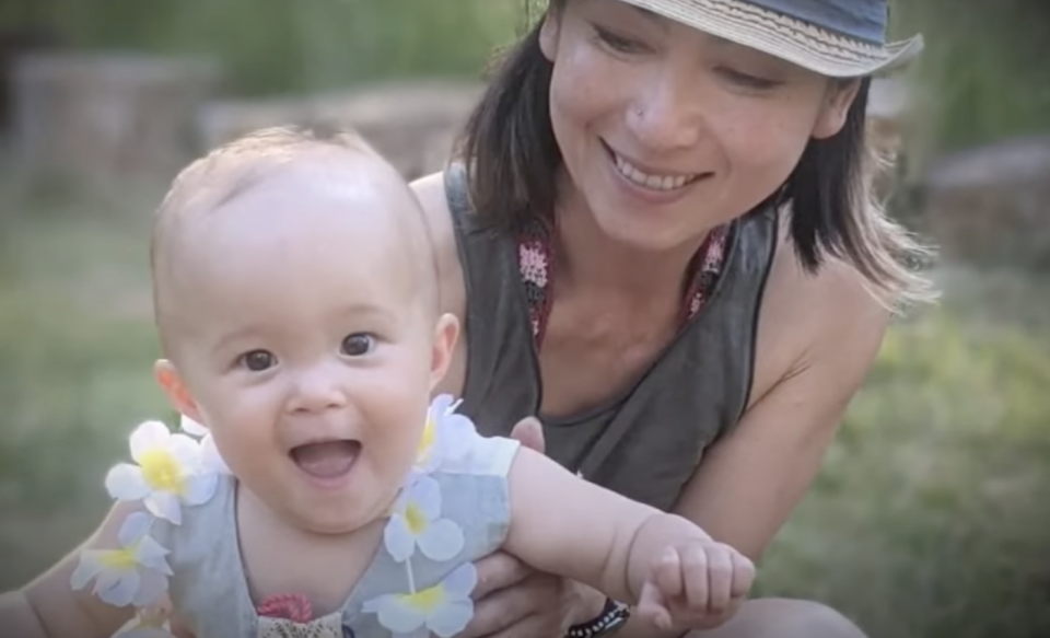 Ellen Chung, 30, and her one-year-old daughter Miju are pictured.