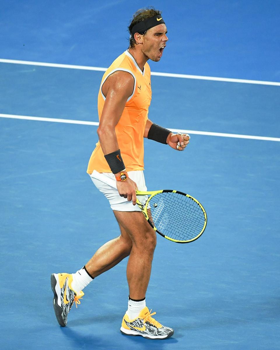 Rafa Nadal knows the perfect length for shorts in 2019.