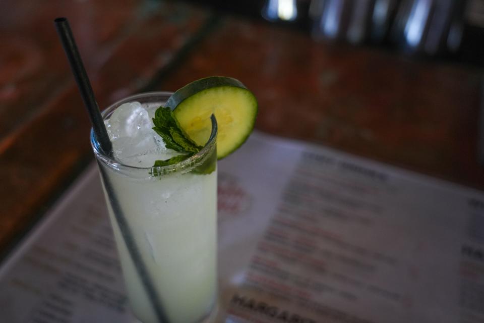 The Kew Garden is a take on a classic Mojito at Zelicks Icehouse in San Marcos, Texas.