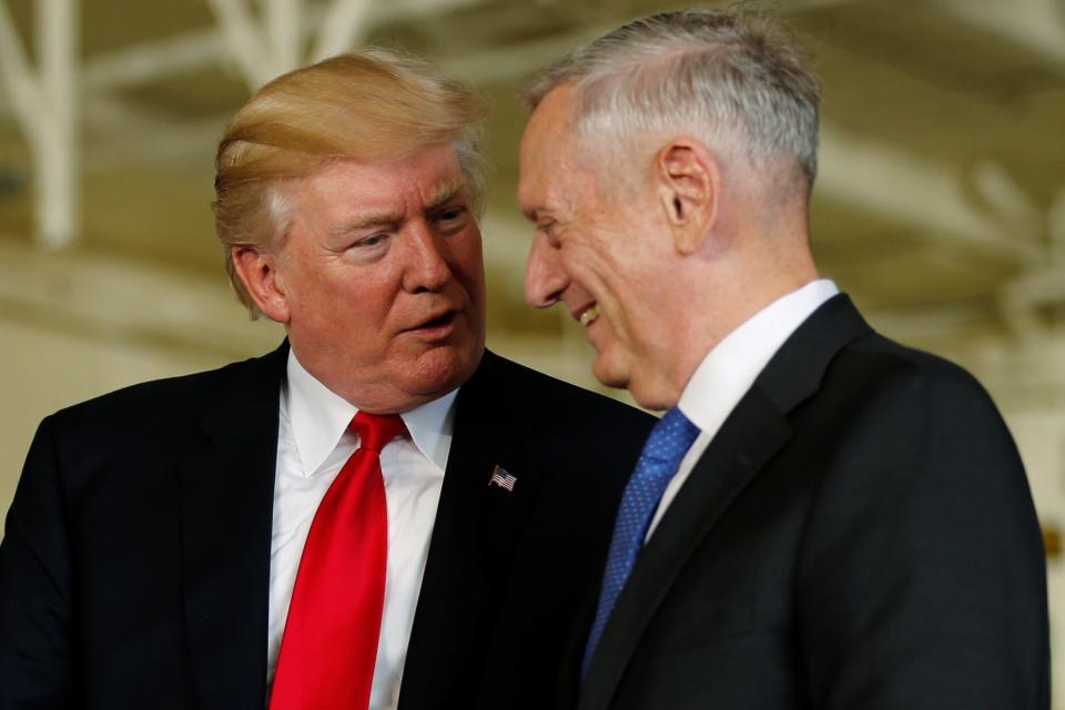 El presidente Donald Trump y el secretario de Defensa James Mattis. (Reuters)