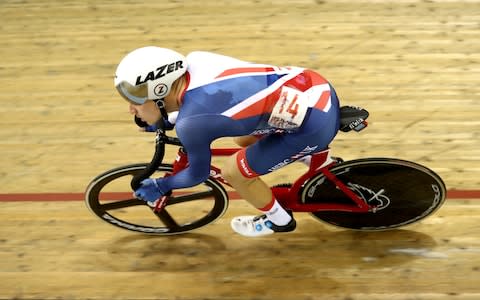 Hayter enjoyed triple medal success at the 2018 European Championships, including winning gold in the omnium - Credit: GETTY IMAGES