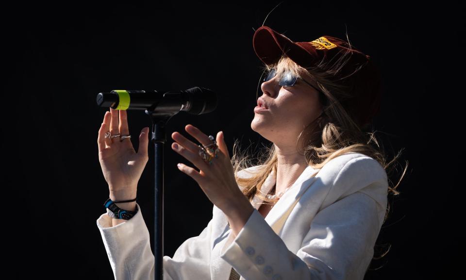 Suki Waterhouse performs on the third day of the second weekend of Austin City Limits Music Festival, Sunday, Oct. 15, 2023.