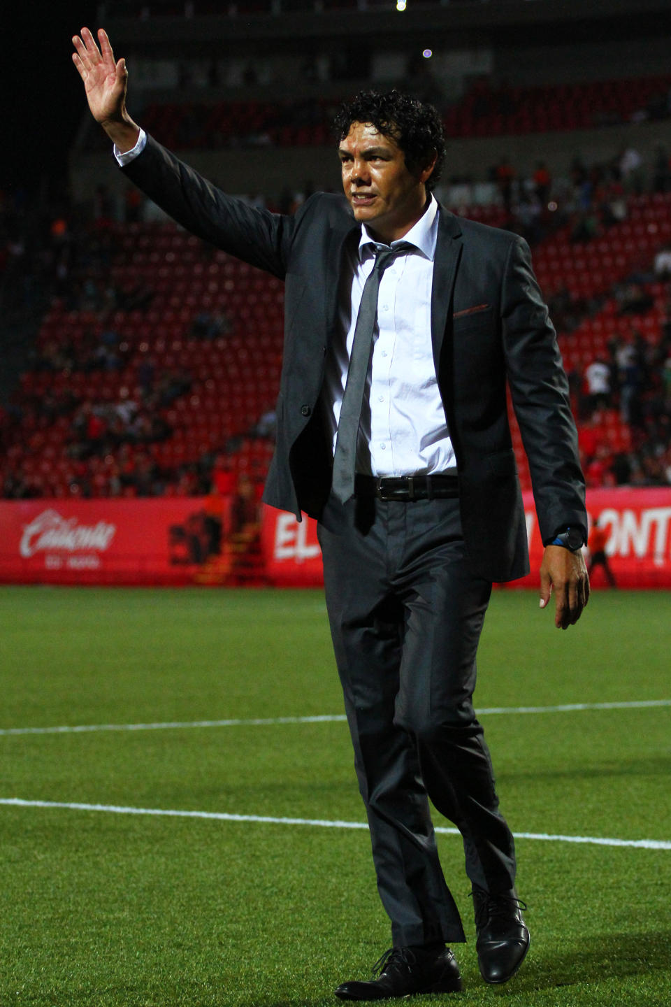 TIJUANA, MEXICO - AGOSTO 26: Joel Sanchez, Director Tecnico del Tepic, durante el juego de la jornada 4 del Torneo Apertura 2014 de la Copa MX, en el Estadio Caliente el 26 de agosto de 2014 en Tijuana, Mexico. (Foto: Fausto Vargas/JAM MEDIA)