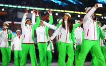 <p>It’s a wonder if Bulgaria’s outfits glow in the dark or not. We’re a fan of bright colors, so we approved of the green-white-red combo, and especially the green left sleeves. They might not be for everybody, but we enjoyed them. </p>