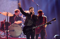 <p>Matthew Ramsey of Old Dominion performs onstage at the 51st annual CMA Awards at the Bridgestone Arena on November 8, 2017 in Nashville, Tennessee. (Photo by John Shearer/WireImage) </p>