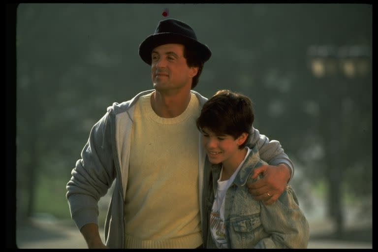 Sylvester Stallone junto a su hijo Sage en Rocky V