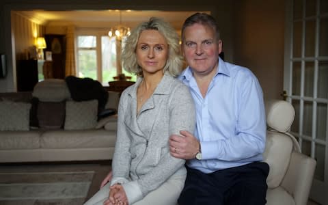 Debbie and Simon Binner, who ended his life aged 57 at a Swiss centre for assisted dying - Credit: Dwayne Senior/ Eyevine