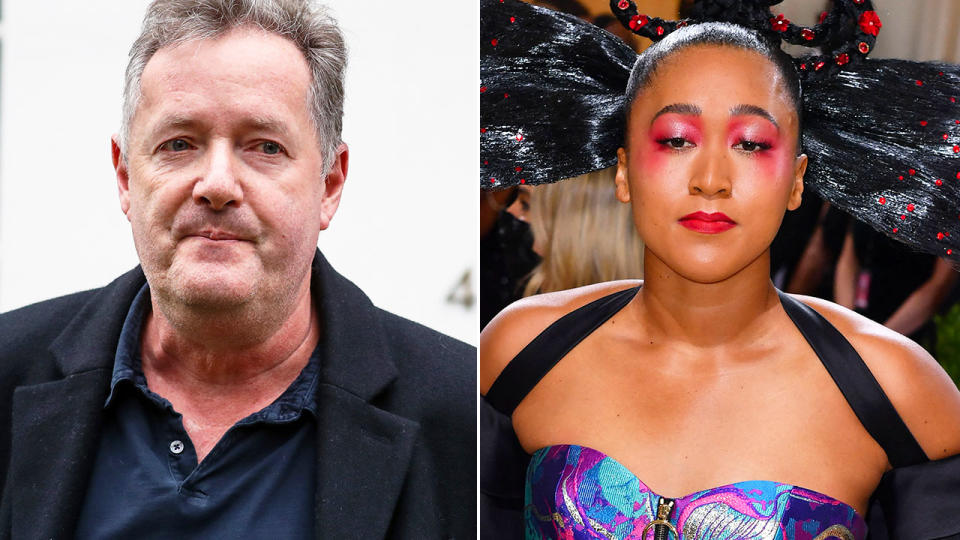 Pictured here, Piers Morgan and Naomi Osaka.