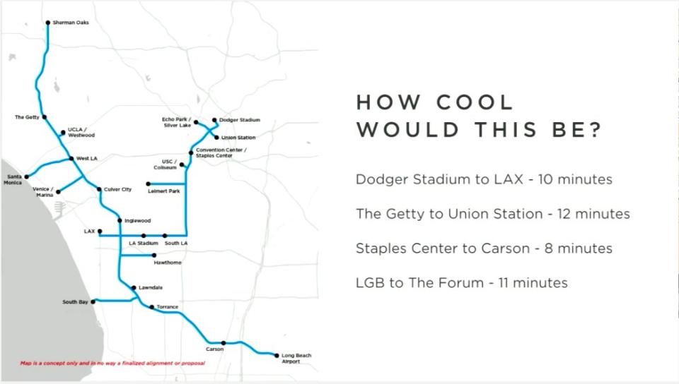 LA Boring Company Map