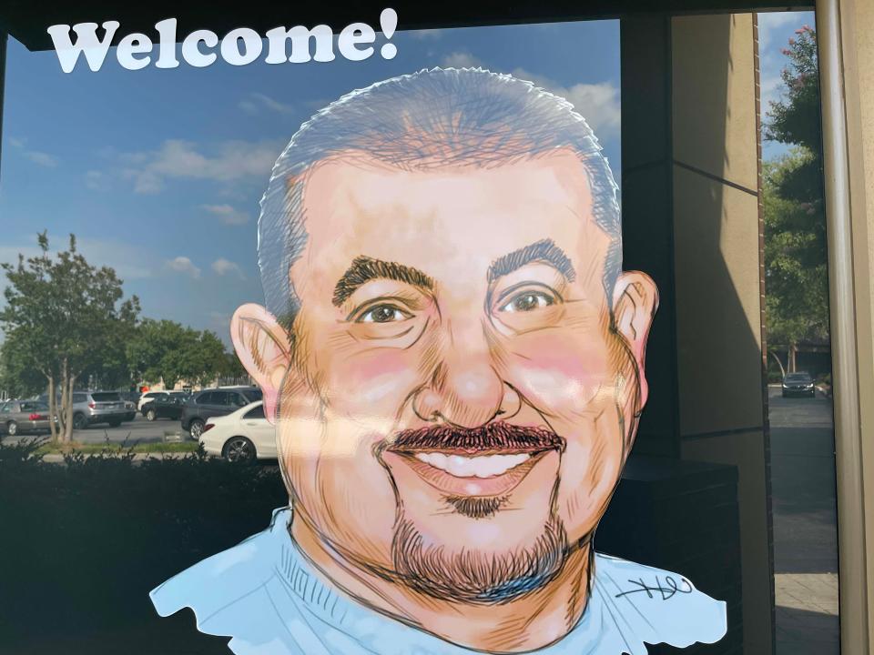 Sami’s Café logo is owner Bassam Natour’s smiling face. Not only is it on all the T-shirts, it welcomes customers to the café and to some good down-home cooking.  Sami’s Café, 9700 Kingston Pike, Tuesday, July 5, 2022.