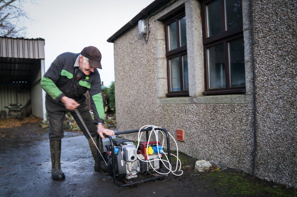 Jim Muir and his wife have been without power in Aberdeenshire for more than a week (Jane Barlow/PA) (PA Wire)