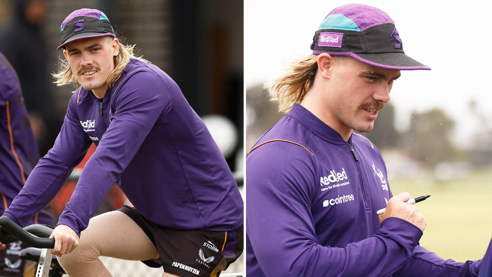 Pictured here, Ryan Papenhuyzen in training with the Melbourne Storm. 