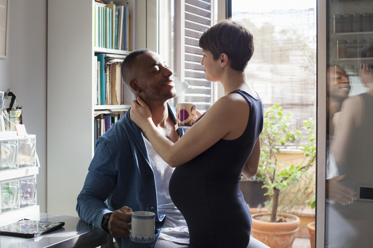 A study has revealed men who drink two cups of coffee in the week before having sex could increase the chances of conception[Photo: Getty]