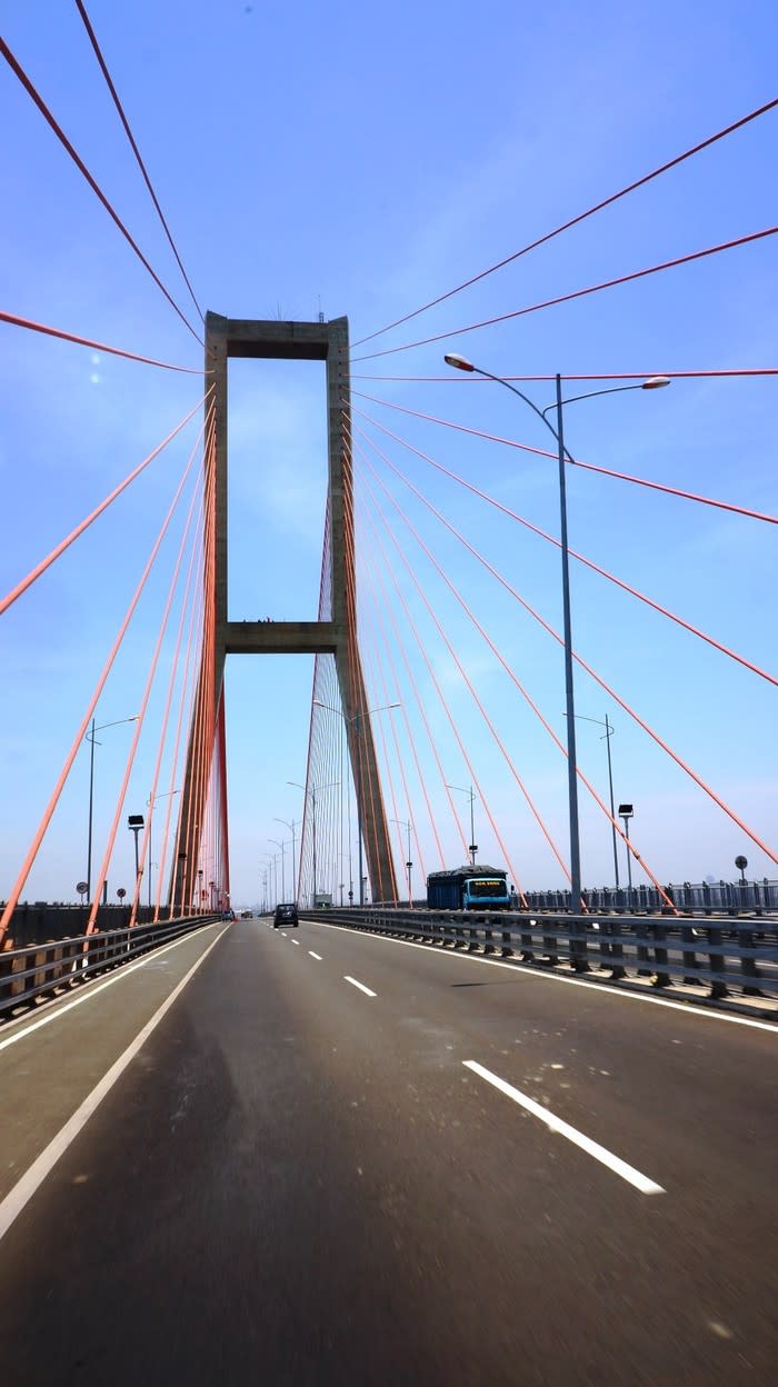 Connecting lands: The Suramadu Bridge is now one of the city's iconic structure; connecting Surabaya with its neighboring island of Madura.