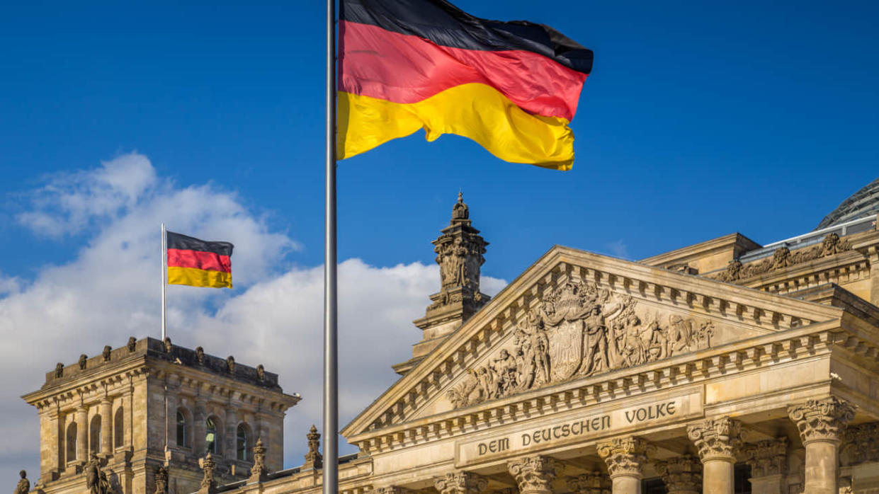 The flag of Germany. Stock photo: Getty Images