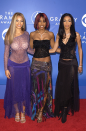 Beyonce, Michelle and Kelly left little to the imagination on the 2002 Grammys red carpet. We only hope Beyonce didn't stand in front of any back lighting as that dress looks completely see through.