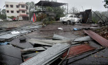 ALIBAUG, INDIA - JUNE 3: Impact after Nisarga Cyclone hit on June 3, 2020 in Alibaug, India. Alibaug witnessed wind speeds of up to 120 kilometres per hour. Although the cyclone made the landfall just 95 kilometres from Mumbai, the Maharashtra capital largely escaped its wrath. (Photo by Satish Bate/Hindustan Times via Getty Images)