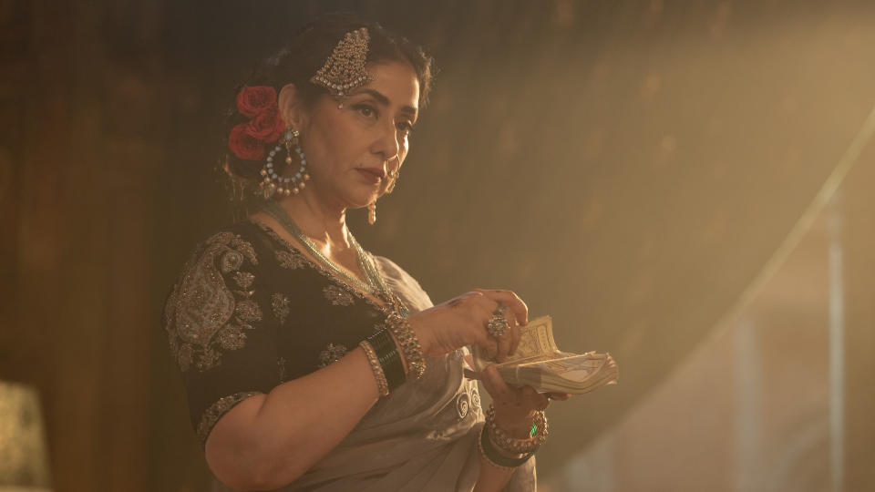 Heeramandi: The Diamond Bazaar. Manisha Koirala as Mallikajaan in Heeramandi: The Diamond Bazaar. Cr. Courtesy of Netflix © 2024