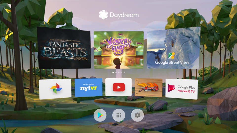 daydream view vr menu