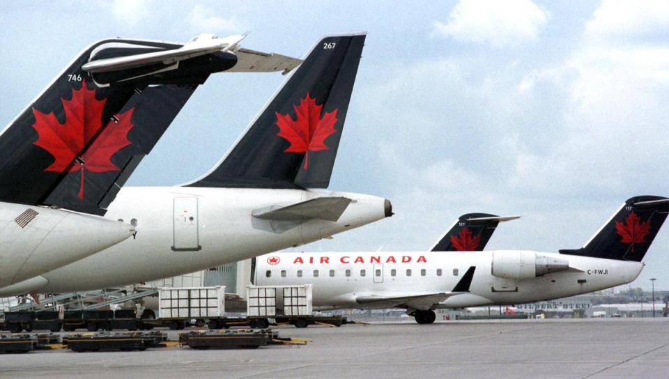 Air Canada has grounded a pilot after he was caught posting a string of anti-Semintic messages on social media (AFP via Getty Images)