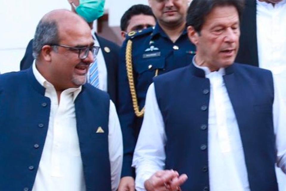 Shahzad Akbar and Imran Khan together in Pakistan (Supplied)