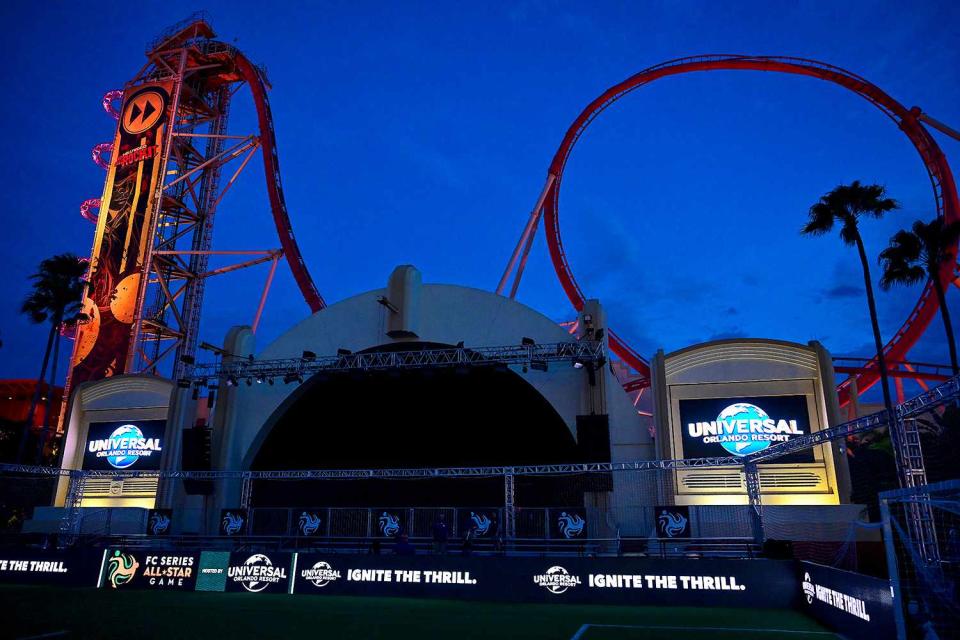 <p>Julio Aguilar/Getty Images</p> The Hollywood Rip Ride Rockit at Universal Studios Florida in Orlando