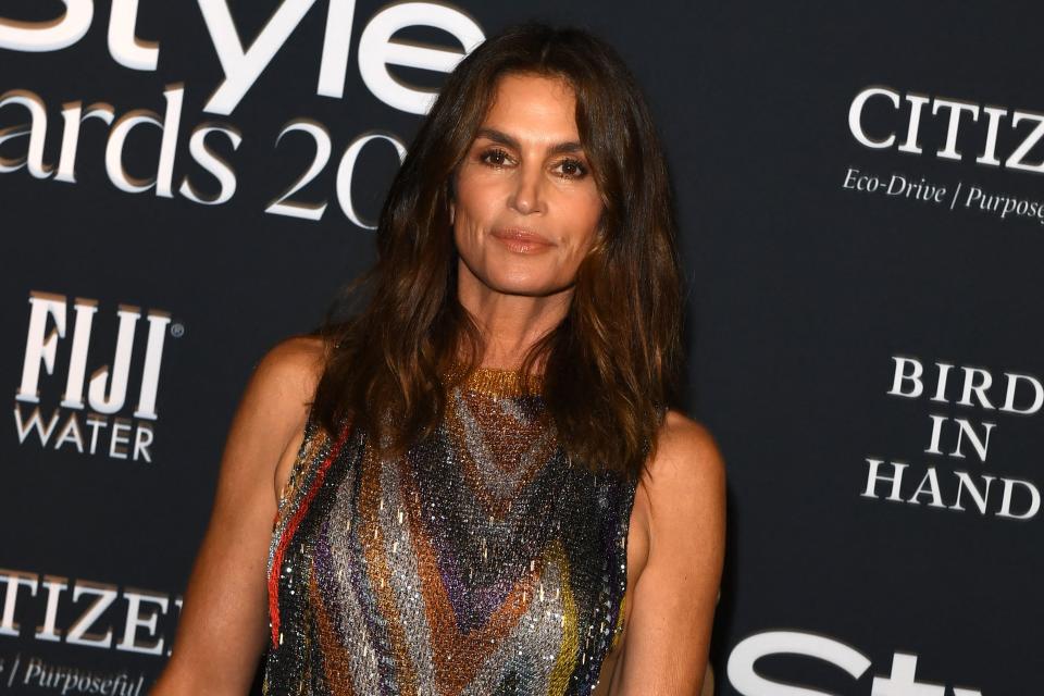 US model Cindy Crawford arrives for the sixth annual Instyle Awards at The Getty Center in Los Angeles, November 15, 2021. (Photo by VALERIE MACON / AFP) (Photo by VALERIE MACON/AFP via Getty Images)
