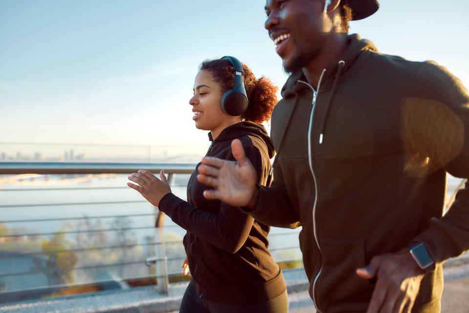 Finding a workout buddy can help you stay on track with your fitness goals. (Getty Images)