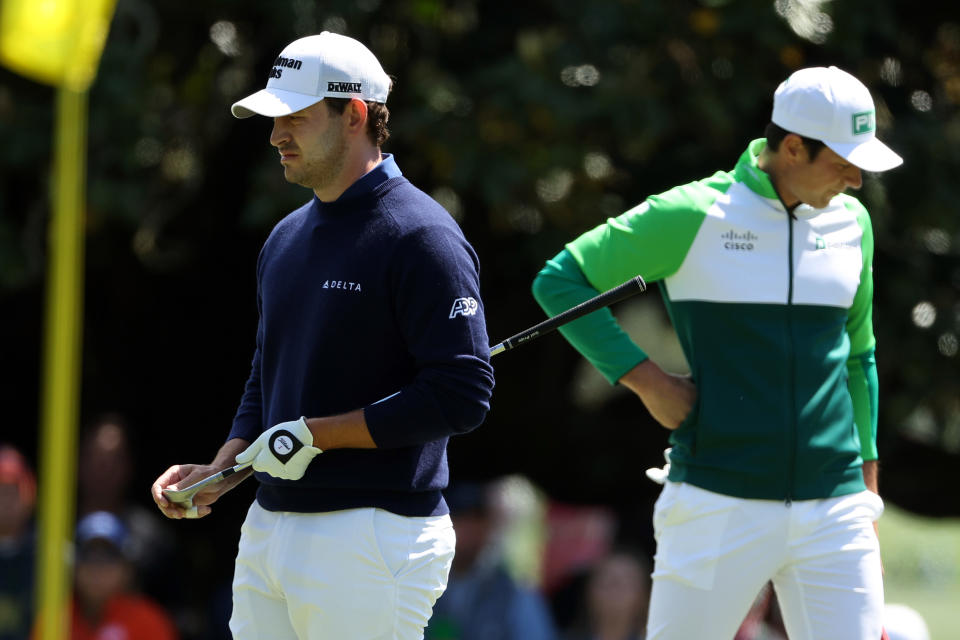 Cantlay and Hovland pace of play